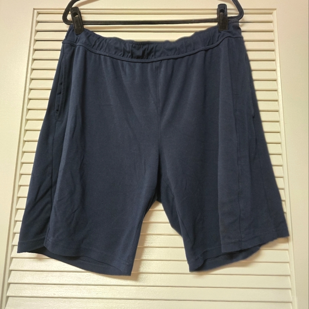 Balance Collection - Men's Blue Athletic Loose-Fit Workout Shorts With Pockets